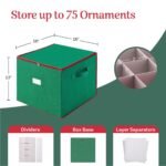 Hastings Home 75-Ornament Zippered Storage Box - Green - Image 2