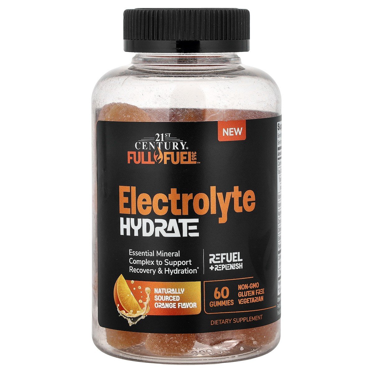 GUEST_f0f24f8c-2139-4e8e-ac7b-59a1793ff0bc.jpg 21st Century Electrolyte Hydrate Gummies, Orange, 60 Gummies - Image 1