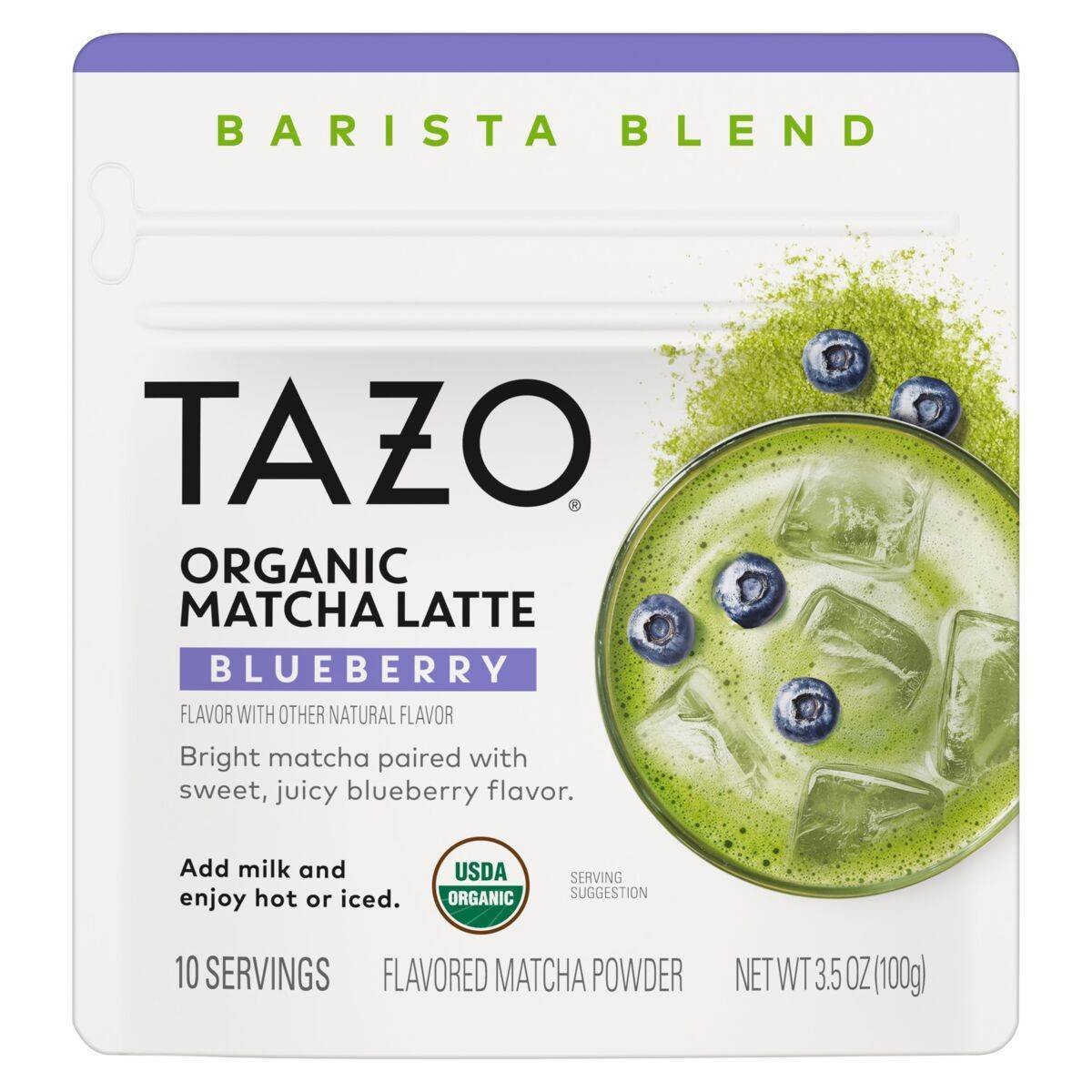GUEST_f0f28f22-f3df-4445-a626-4fc3a8ccfd70.jpg Tazo Blueberry Matcha Latte Powder - 3.5oz: Caffeinated - Image 1