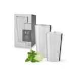 Viski Stainless Steel Boston Shaker Tins, 2-Piece Boston Shaker Tins, Weighted Base, Cocktail Shaker Gift Set for Wedding, BBQ Party, 28 oz & 18 oz