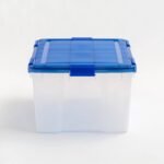 IRIS 62qt 3pk WeatherPro Plastic Storage Bin with Lid: Stackable, Transparent, Airtight, Lidded, Built-In Handles - Image 5
