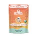 Kubo Tea Organic High Caffeine Peach Mango Iced Black Tea Bags - 20ct