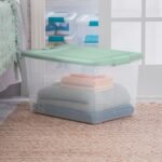 Sterilite 6 Pack 64 Qt Latching Box, Plastic Storage Bin with Lid, Mindful Mint - Image 4
