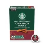 Starbucks K-Cup Cinnamon Dolce Flavored Light Roast Keurig Coffee Pods - 22ct
