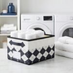 REGALWOVEN Printed Fabric Collapsible Spacious Versatile Open Storage Bins 1 Pc Light Black 8.7*11.4*6.7in - Image 4