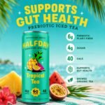 Halfday Prebiotic Iced Tea Tropical Tea - 12 fl oz Can - Image 3