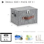 Summit Adventure Small Gray Fabric Storage Bin with Zipper Lid, Foldable Washable Closet Organizer - Image 3
