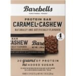 Barebells Nutrition Bars - Caramel Cashew - 7.76oz/4pk: Chewy Texture, Ready to Eat, 20g Protein Per Serving