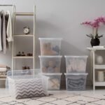 IRIS 58 Qt Storage Bins with Lids, Clear Stackable Containers, 4Pk - Image 3