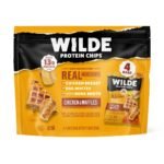 WILDE 13g On The Go Snacks Protein Chips - Chicken & Waffles - 1.34oz/4ct: Ready to Eat, 5.36oz, Chip Variety Packs