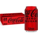 Coca-Cola Zero Sugar Soda - 24pk/12 fl oz Cans: Low Sodium, Zero Calories