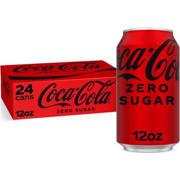Coca-Cola Zero Sugar Soda - 24pk/12 fl oz Cans: Low Sodium, Zero Calories