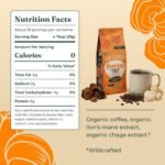 Four Sigmatic Lion's Mane Chaga Mushroom Dark Roast Ground Coffee - 10oz: Organic Certified, Fair Trade Certified, Gluten-Free - Image 4