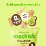 Snackish Pickle Punch Potato Crisps - 5oz - Image 3