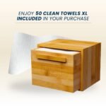 Clean Skin Club Clean Towels XL Original + Bamboo Container - Drawer - 50ct - Image 6