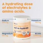 NativePath Hydrate Electrolytes Powder - Zero Sugar with 2,000mg BCAAs, Tangerine, 30 Servings - Image 5