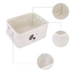 REGALWOVEN Storage Cube, Set of 6 Cotton Storage Bin with Handles Collapsible Storage BasketCream 15.7*11.8*7.9in - Image 3
