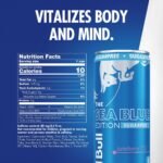 Red Bull Sea Blue Edition Sugarfree Energy Drink, Caffeinated - Juneberry - 4pk/8.4 fl oz Cans - Image 2