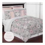 Sweet Jojo Designs Girl Fabric Storage Toy Bin Watercolor Floral Grey and Pink - Image 2