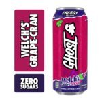 GHOST Energy Drink Welch's Grape-Cran - 16oz Single: Sugar-Free, Gluten-Free, Vegan