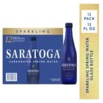 Saratoga Sparkling Spring Water Bottles - 12 Pack/12 Oz Glass Bottles
