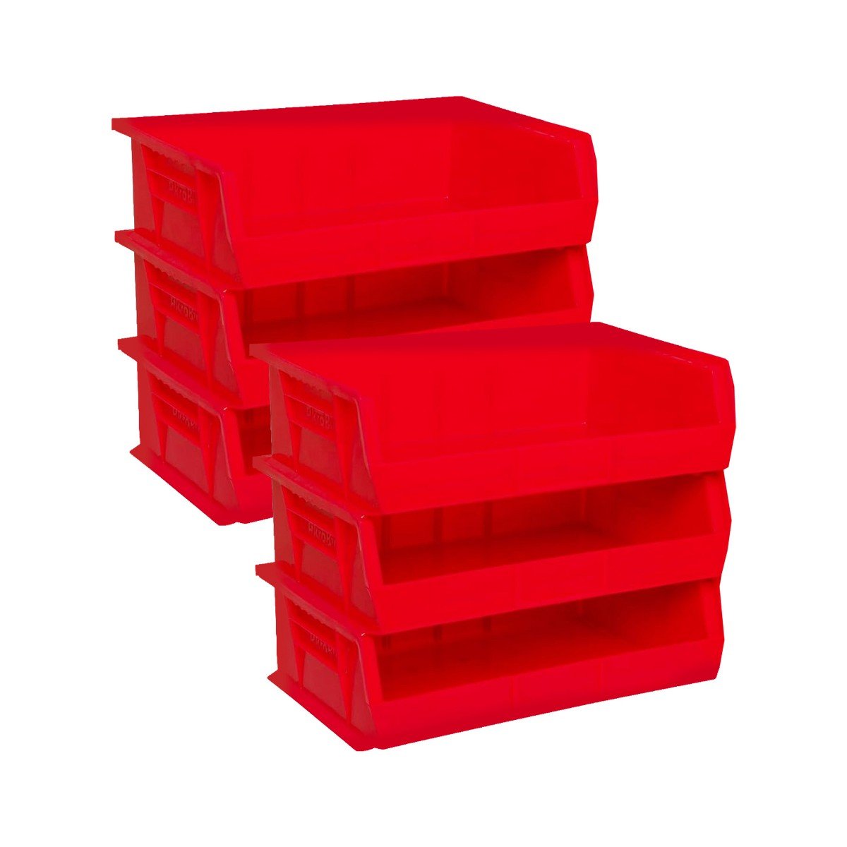 GUEST_fbe86255-9d96-4eb0-a2f1-a4f5a5dbfc6b.jpg Akro-Mils 6 Pack AkroBins Plastic Storage Bins, Space-Saving Organizers, Red - Image 1