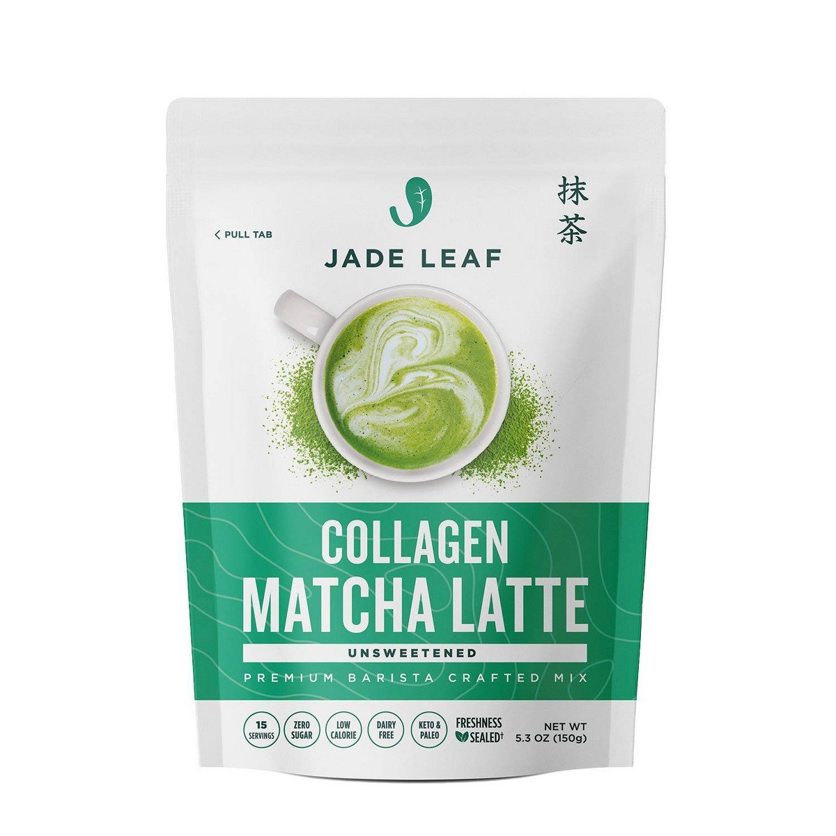 GUEST_fd679f47-1014-4bcd-b8f4-398ac1e2ac89.jpg Jade Leaf Matcha Unsweetened Collagen Matcha Latte Mix - 5.3oz: Caffeinated - Image 1