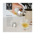 Viski Admiral 25 oz Cocktail Shaker for Whiskey Sour, Margarita, Vodka and Espresso Cocktails, Lead Free Crystal, Stainless Steel Cap & Strainer - Image 4