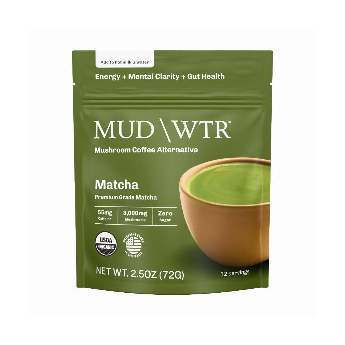 GUEST_fe6e14ce-bc70-4260-b0b4-c2471b8bd7ad.jpg MUDWTR Organic Matcha Mushroom Coffee Alternative - 2.5oz - Image 1