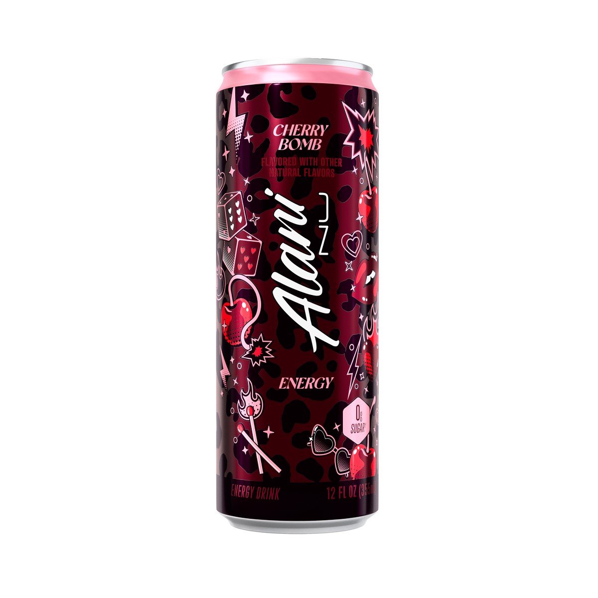 GUEST_feb186b7-d29a-4c92-bc6d-0a96fa04a9eb.jpg Alani Nu Cherry Bomb Energy Drink - 12 fl oz: Caffeinated - Image 1