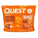 Quest Nutrition Tortilla Style Protein Chips - Nacho - 4pk/1.1oz: High Protein, Chip Variety Packs, Ready to Eat