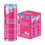 Red Bull Peach Edition Sugarfree Energy Drink - White Peach, Caffeinated - 4pk/12 fl oz Cans