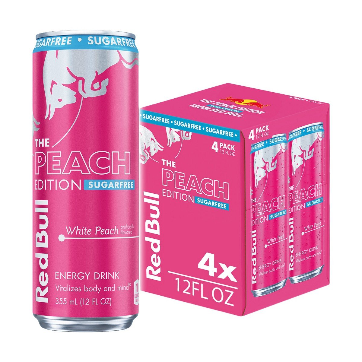 GUEST_ff41b32f-986a-4b86-b0de-dce966e384ce.jpg Red Bull Peach Edition Sugarfree Energy Drink - White Peach, Caffeinated - 4pk/12 fl oz Cans - Image 1