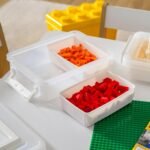 IRIS 1 Qt Plastic Storage Bin with Lid, White, Stackable Craft and Sensory Organizer for Home or Office, 2Pk - Image 4