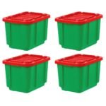 IRIS 11.5 Gal/46 Qt Heavy-Duty Stackable Plastic Holiday Storage Bin Tote Container with Quick Snap Lid, 4Pk - Image 10