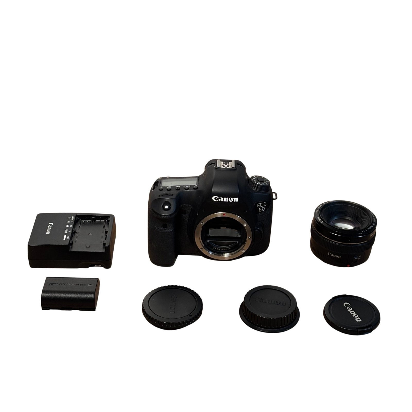 122eb72f-6c92-45fe-acb5-62f537241cd7.jpg Canon EOS 6D (WG) Black 20.2MP 1080P 30FPS Wi-Fi GPS Full-Frame DSLR Camera 5202 - Image 1