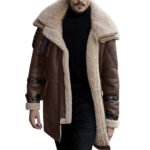 New Fashion Winter Warm Thick Fleece Bomber Jackets Business Clothing Porcket Lapel Long Sleeve Padded Leather Coats for Men - Image 3