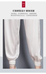 Birdsky, 1PC Women trousers bloomers pants pant bow belt high waist 19MM 95% real mulberry silk 5% spandex 3 colors, S-930 - Image 6