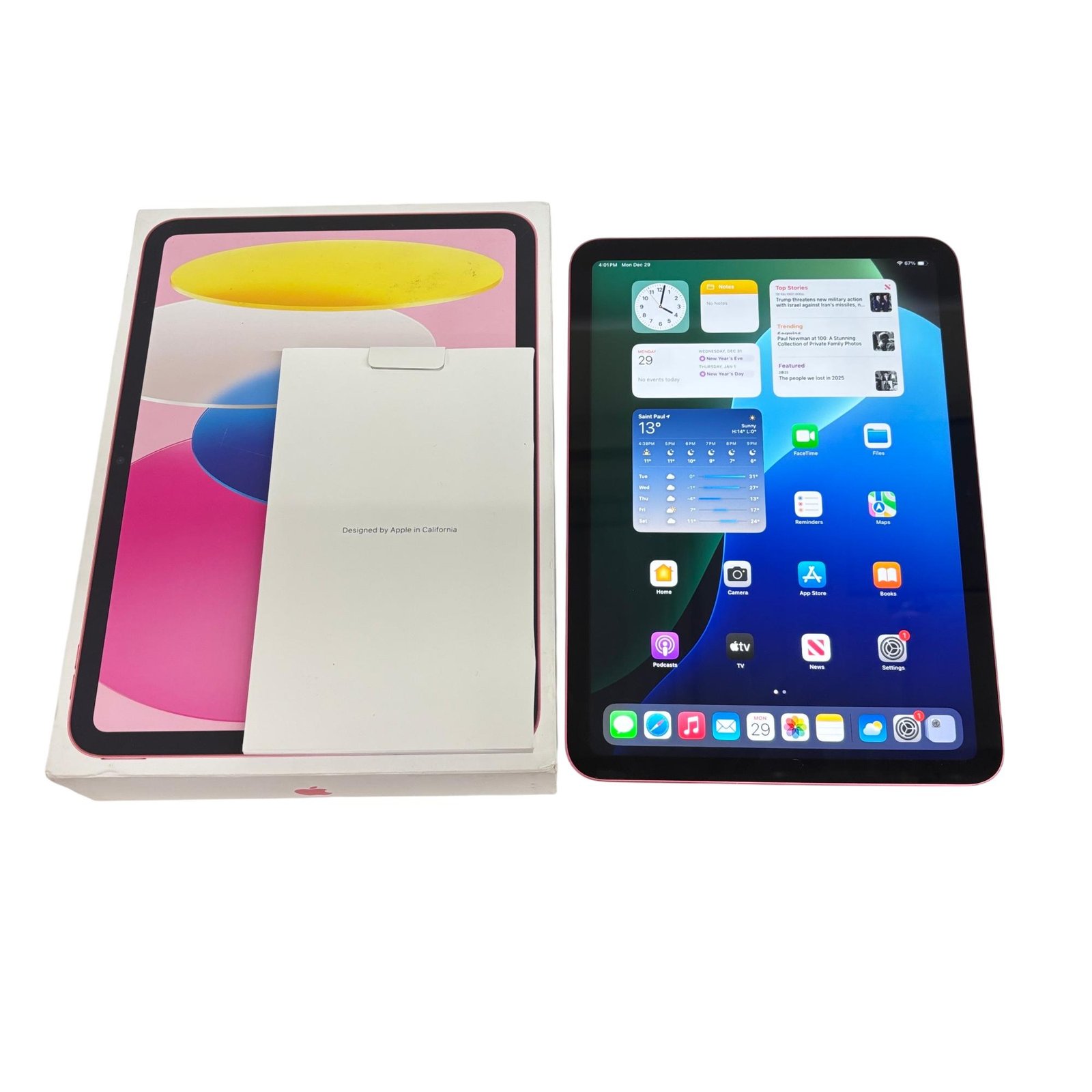 3f2b56c0-edc4-4bec-9a91-03fd92dbaa62.jpg Apple iPad (10th Generation) MPQ33LL/A 10.9" 64GB Pink Tablet A2696 - Image 1
