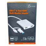j5create JCA365 USB-C to Dual HDMI Multi-Monitor Adapter 0072