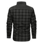 Men'S Winter Fleece Lined Flannel Plaid Shirt Jacket with Button down Jacket with Hooded Hip-Hop Street Jogging Sports Jacket - Image 4