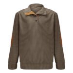Mens Casual Sweater Tops Loose Comfortable Buckle Stand Neck Long Sleeve Knitwear Hoodie plus Size Mens Band Knitting Pullovers - Image 5