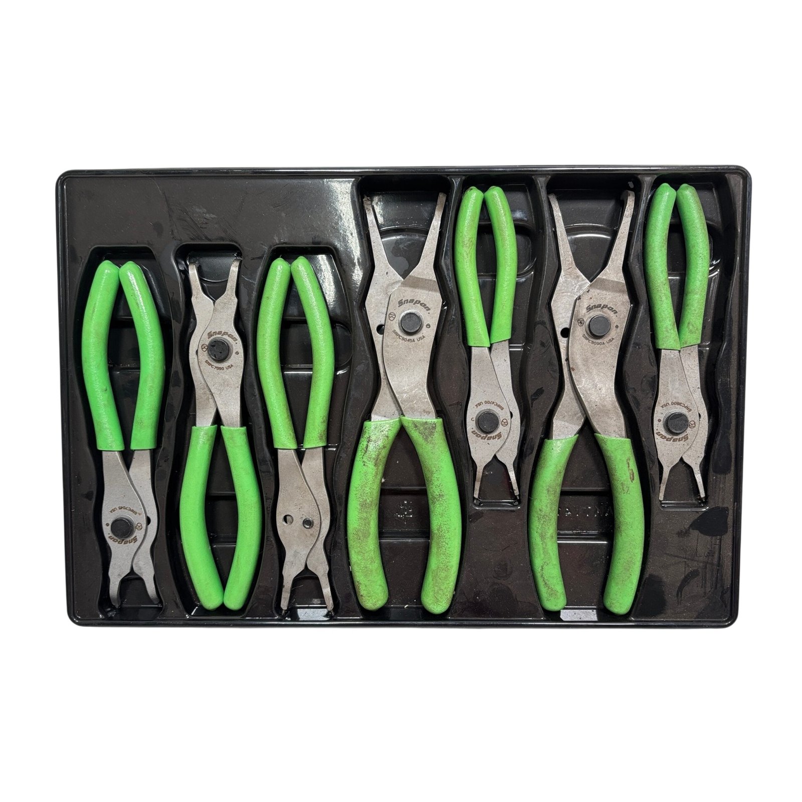 5df40b6c-db1f-4bc7-833d-acc355f00386.jpg Snap-on Tools SRPCR107 7-Piece Red Cushion Grip Snap Ring Pliers Set - Image 1