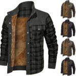 Men'S Winter Fleece Lined Flannel Plaid Shirt Jacket with Button down Jacket with Hooded Hip-Hop Street Jogging Sports Jacket - Image 3
