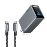 Anker Prime Charger (100W, 3 Ports, GaN) and Anker Prime USB-C to USB-C Cable (240W, Upcycled-Braided)