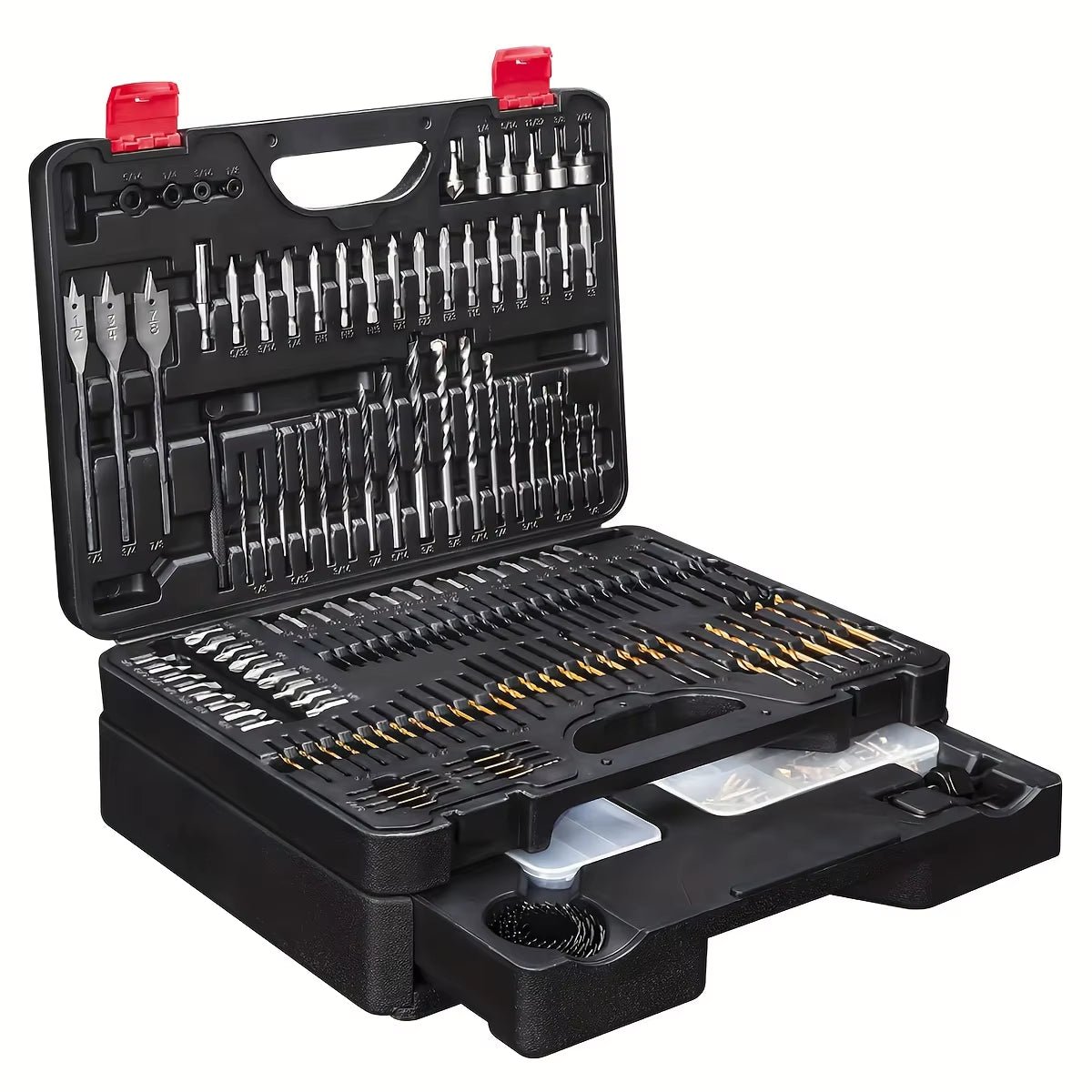 8c654612c18a9f0fb8fe5af7b00a359e.jpg 400-Piece Comprehensive Drill Bit and Screwdriver Bit Set with Storage Case, Ideal for Metal, Wood, and Masonry Applications - Image 1