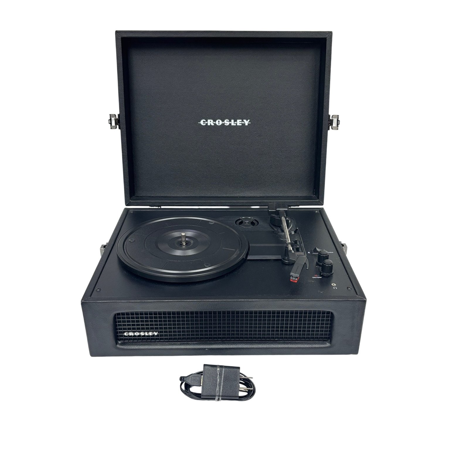 8f467a87-2058-4232-a682-6b2440ab9c37.jpg Crosley Voyager Crosley CR8017A-BK Bluetooth Three Speed Suitcase Turntable - Image 1
