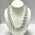 12Mm Men'S Twisted Rope Chain Necklace, High-Quality Hip-Hop Jewelry, Suitable for Daily And Party Use, Hip-Hop Style, Perfect for Carnival, Father'S Day, Birthdays, Christmas Gift - Image 4