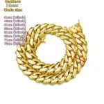 15mm Hip Hop Bling Gold Color Stainless Steel Cuban Miami Link Chain Necklaces for 18k Gold-plated Men Rapper Jewelry(1PC) - Image 3