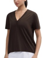 THE GYM PEOPLE Women's Loose Fit Workout T-Shirts V Neck Short Sleeve Running Yoga Lounge Tee Tops - Image 3
